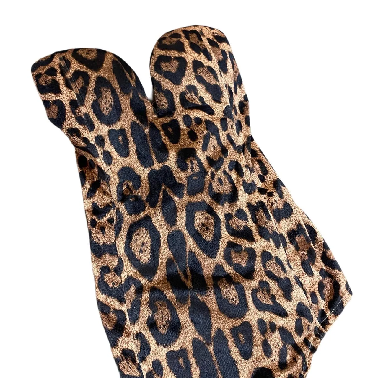 VINTAGE : LEOPARD PRINT BODYSUIT : S