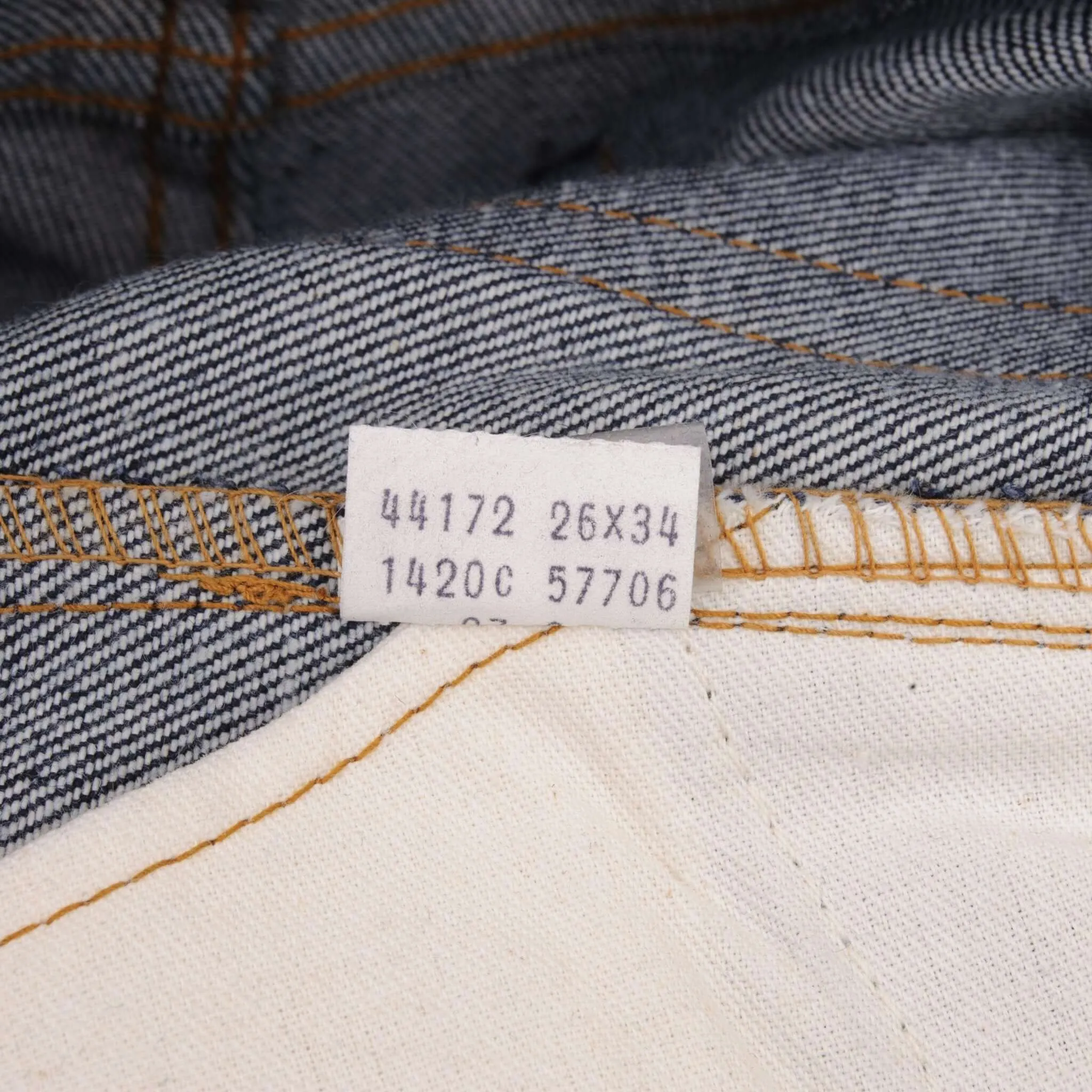 VINTAGE LEVIS 717 SADDLEMAN BOOT CUT JEANS 1977 SIZE 26X34 MADE IN USA DEADSTOCK