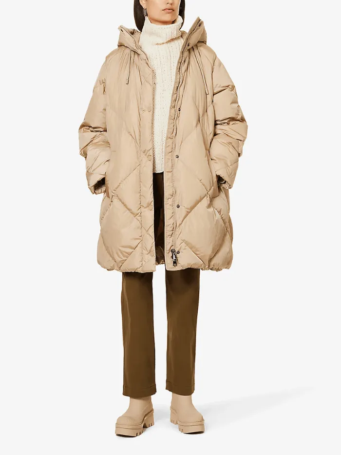 Weekend By Max Mara Calerno Oversized Fit Quilted Woven Coat 23549608336 Col 018