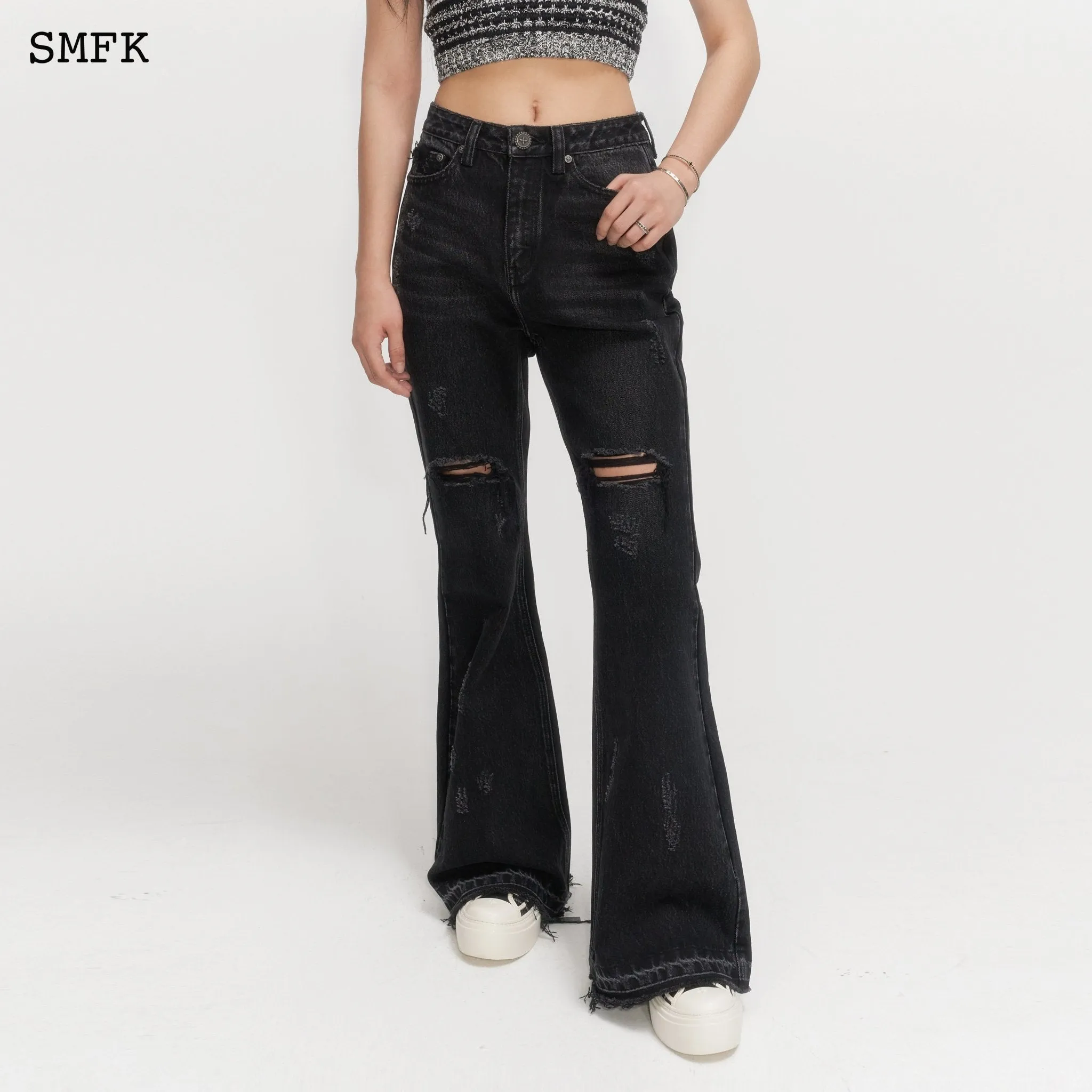 Wilderness Wandering Mermaid Grey Jeans
