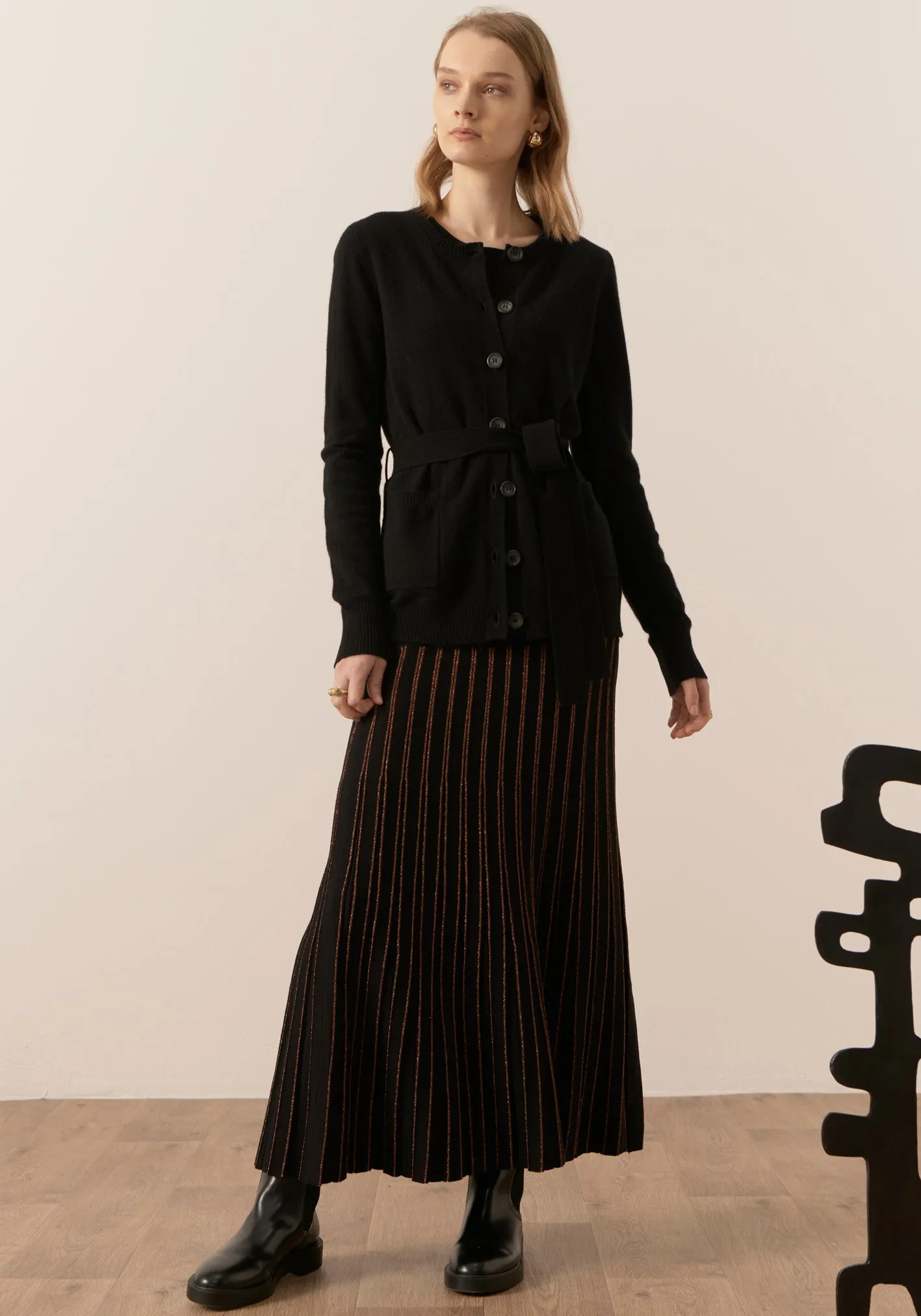 Willow Cashmere Tie Cardigan