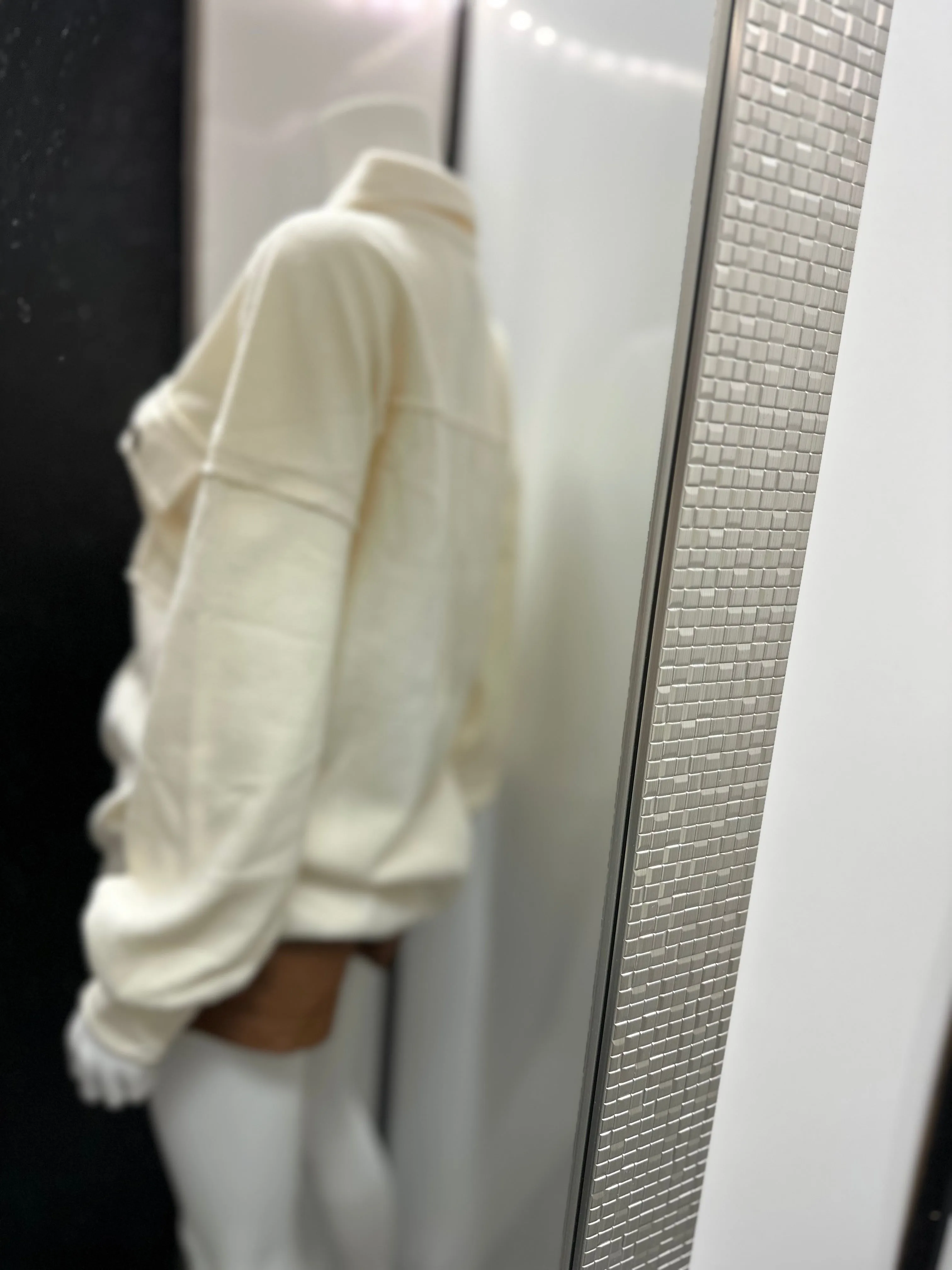 women Henley Top/Cream-NT11852