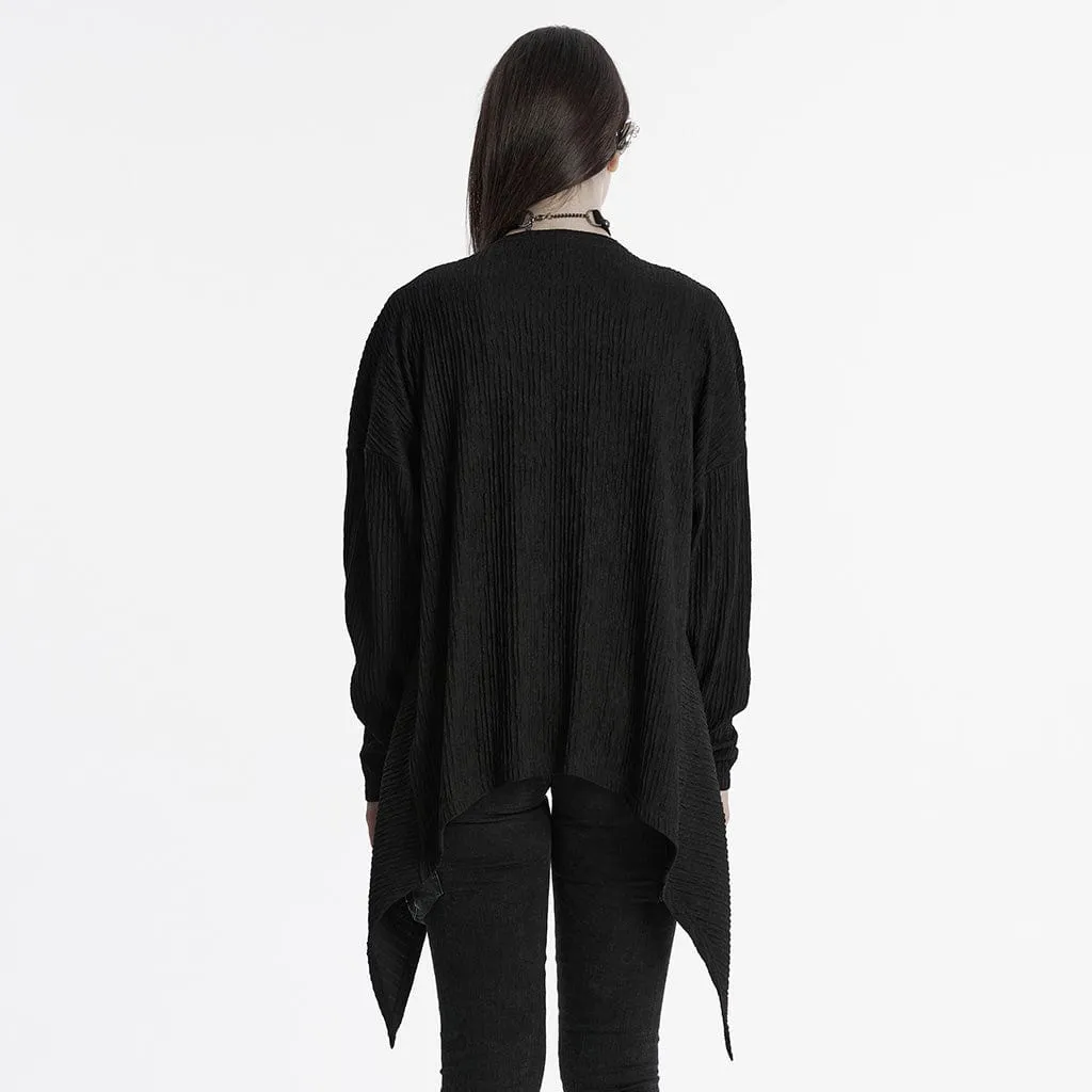 Women's Punk Irregular Ruched Cardigan