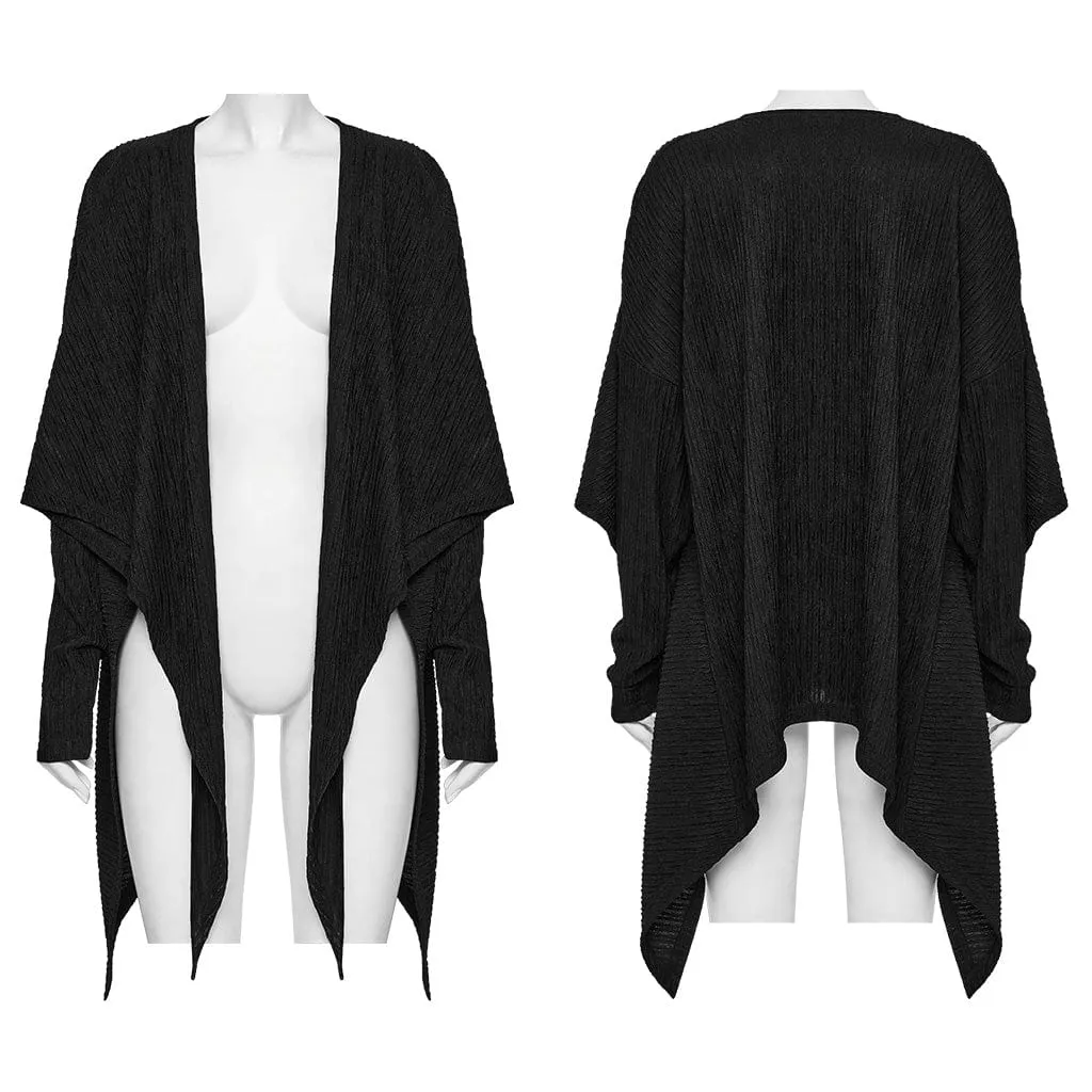 Women's Punk Irregular Ruched Cardigan