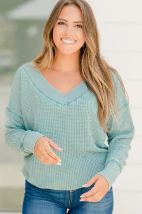 Z Supply: Emilia Storm Blue Thermal Top