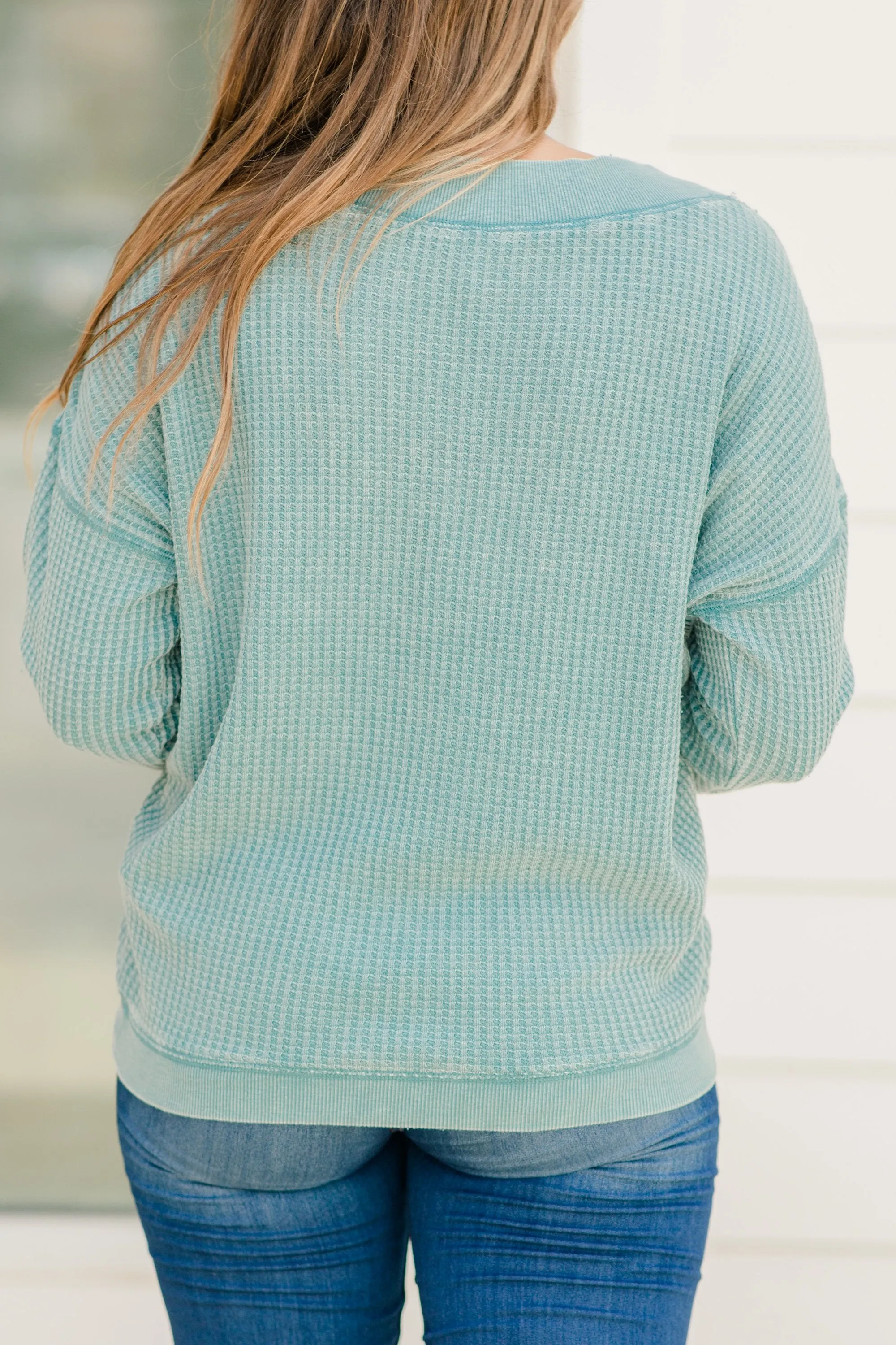 Z Supply: Emilia Storm Blue Thermal Top