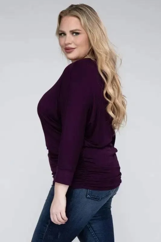 Zenana Plus Size 3/4 Sleeve Top
