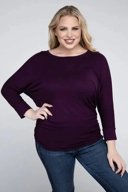 Zenana Plus Size 3/4 Sleeve Top