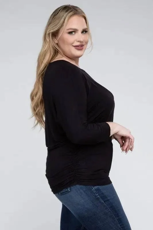 Zenana Plus Size 3/4 Sleeve Top