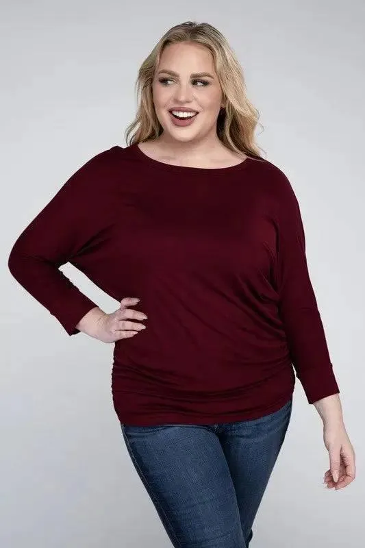 Zenana Plus Size 3/4 Sleeve Top