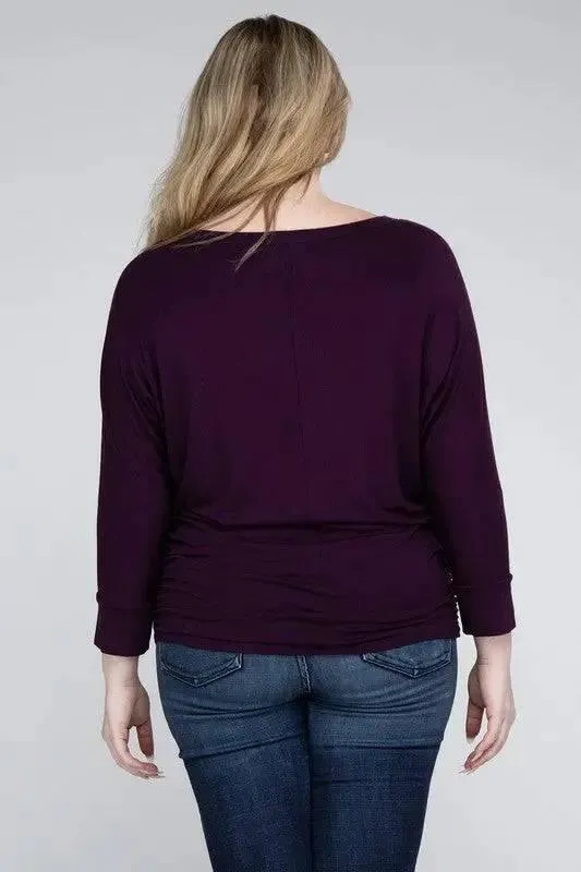 Zenana Plus Size 3/4 Sleeve Top