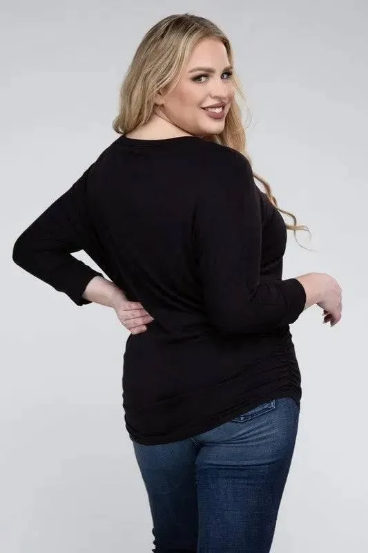 Zenana Plus Size 3/4 Sleeve Top