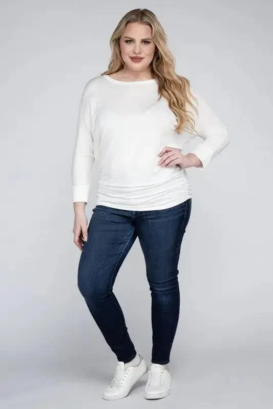 Zenana Plus Size 3/4 Sleeve Top