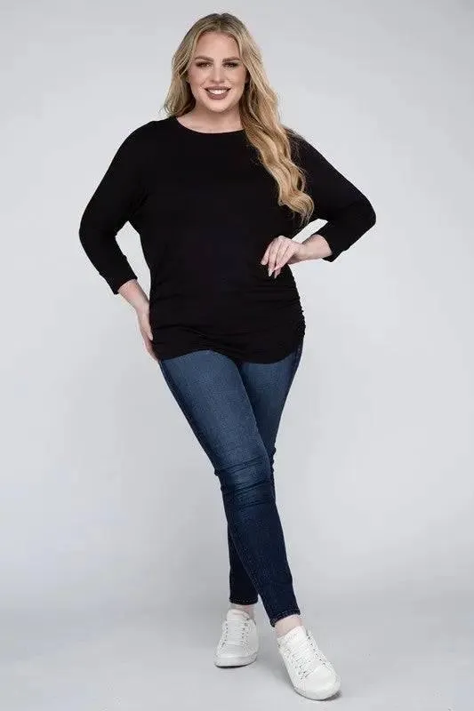 Zenana Plus Size 3/4 Sleeve Top