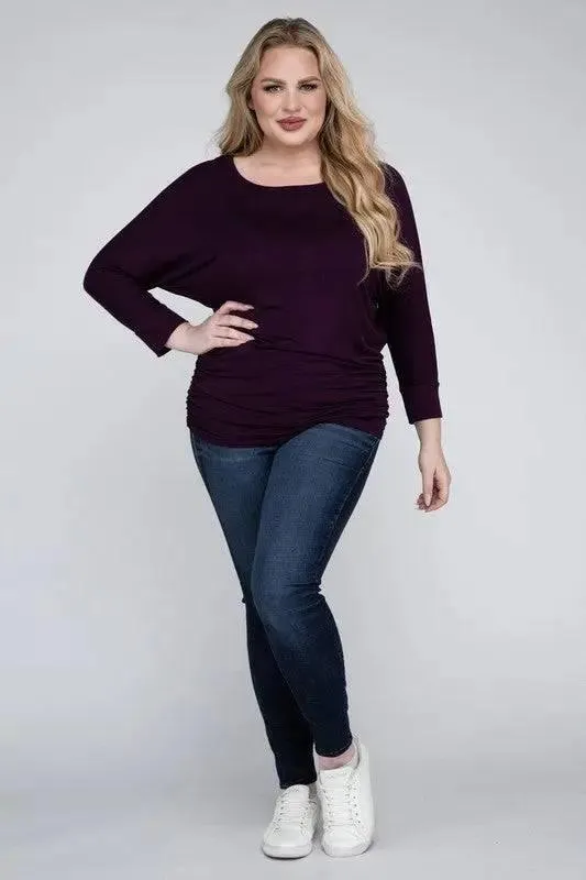 Zenana Plus Size 3/4 Sleeve Top