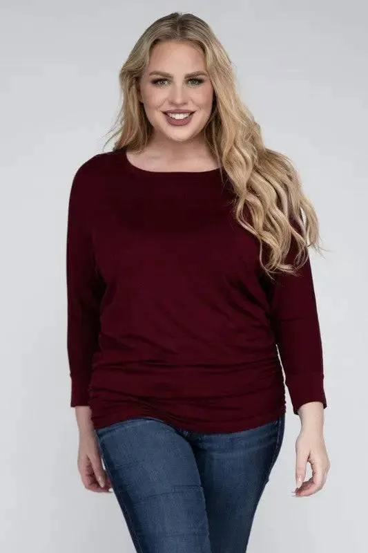 Zenana Plus Size 3/4 Sleeve Top
