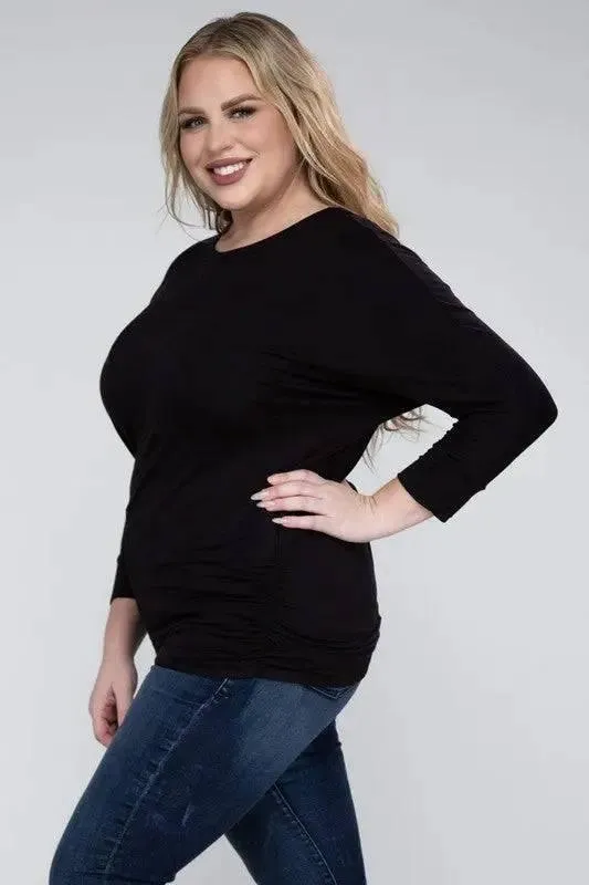 Zenana Plus Size 3/4 Sleeve Top