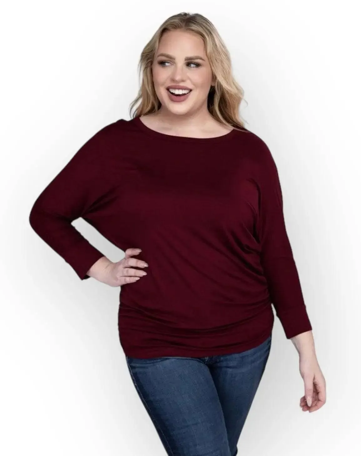 Zenana Plus Size 3/4 Sleeve Top