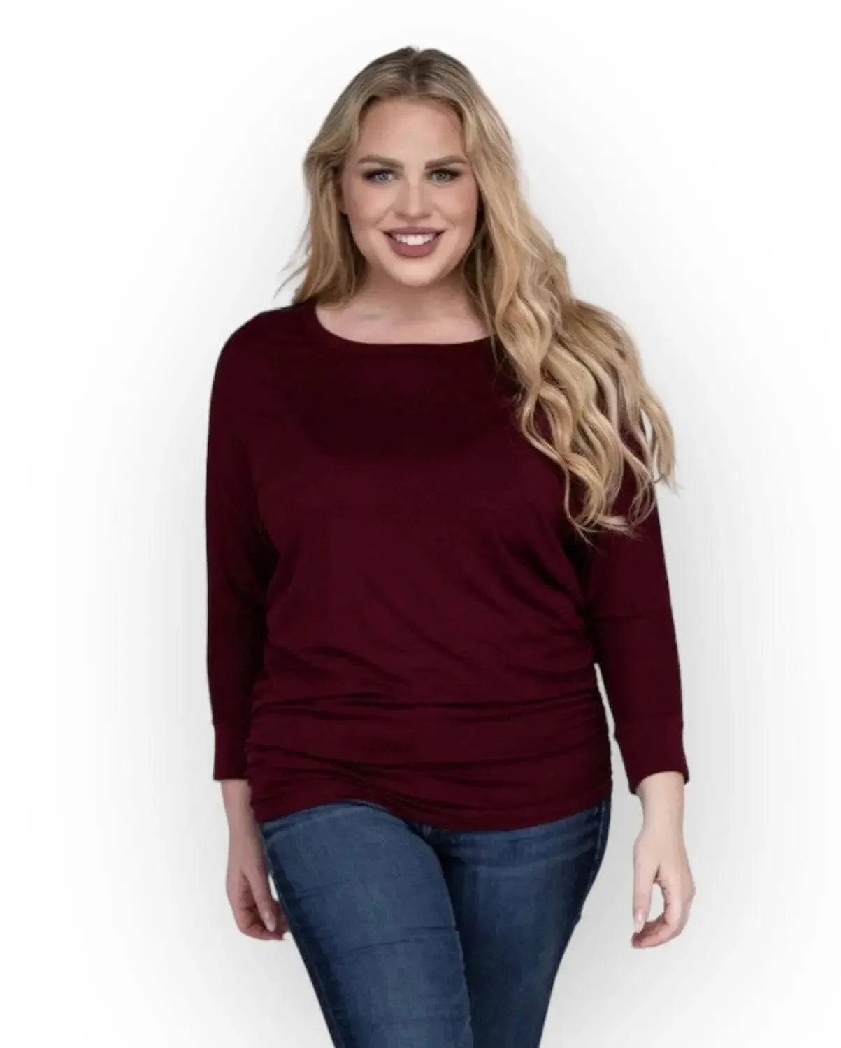 Zenana Plus Size 3/4 Sleeve Top
